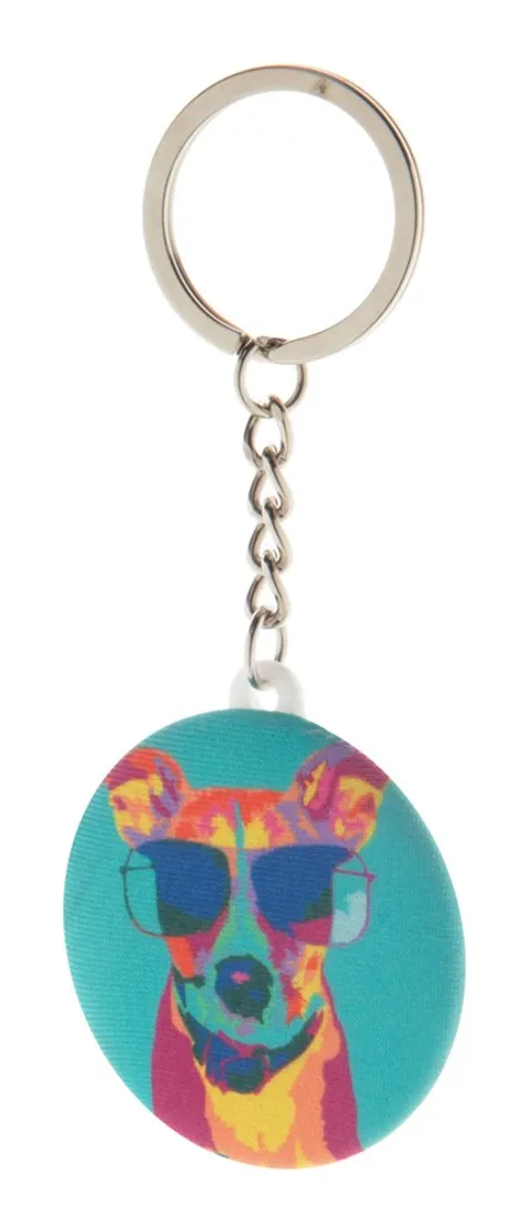 KeyBadge RPET Mini - RPET-sleutelhanger met speld