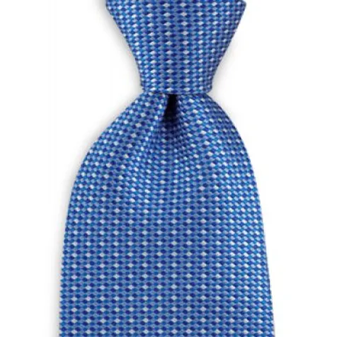 Zijde high density stropdas: Kobaltblauw