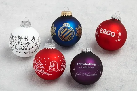 GLAZEN KERSTBAL 8 cmformaat.