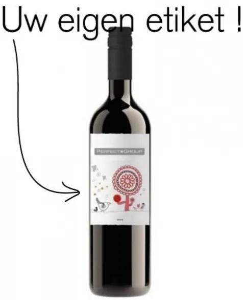 Rode spaanse wijn Tempranillo met eigen etiket