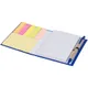 Colours combinatie notitieblok met sticky notes (ook plakvel of Post-it vel of plakkers genoemd) en pen