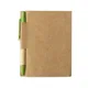 Notitieblok en gerecyclede pen