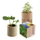 Houten plantenset rond
