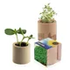 Houten plantenset rond