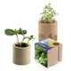 Houten plantenset rond