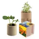 Houten plantenset rond