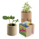 Houten plantenset rond