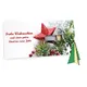 Kerstkaart steekfiguren vilt-houten