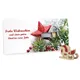 Kerstkaart steekfiguren vilt-houten