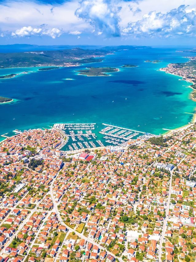 Aeriel view of Biograd