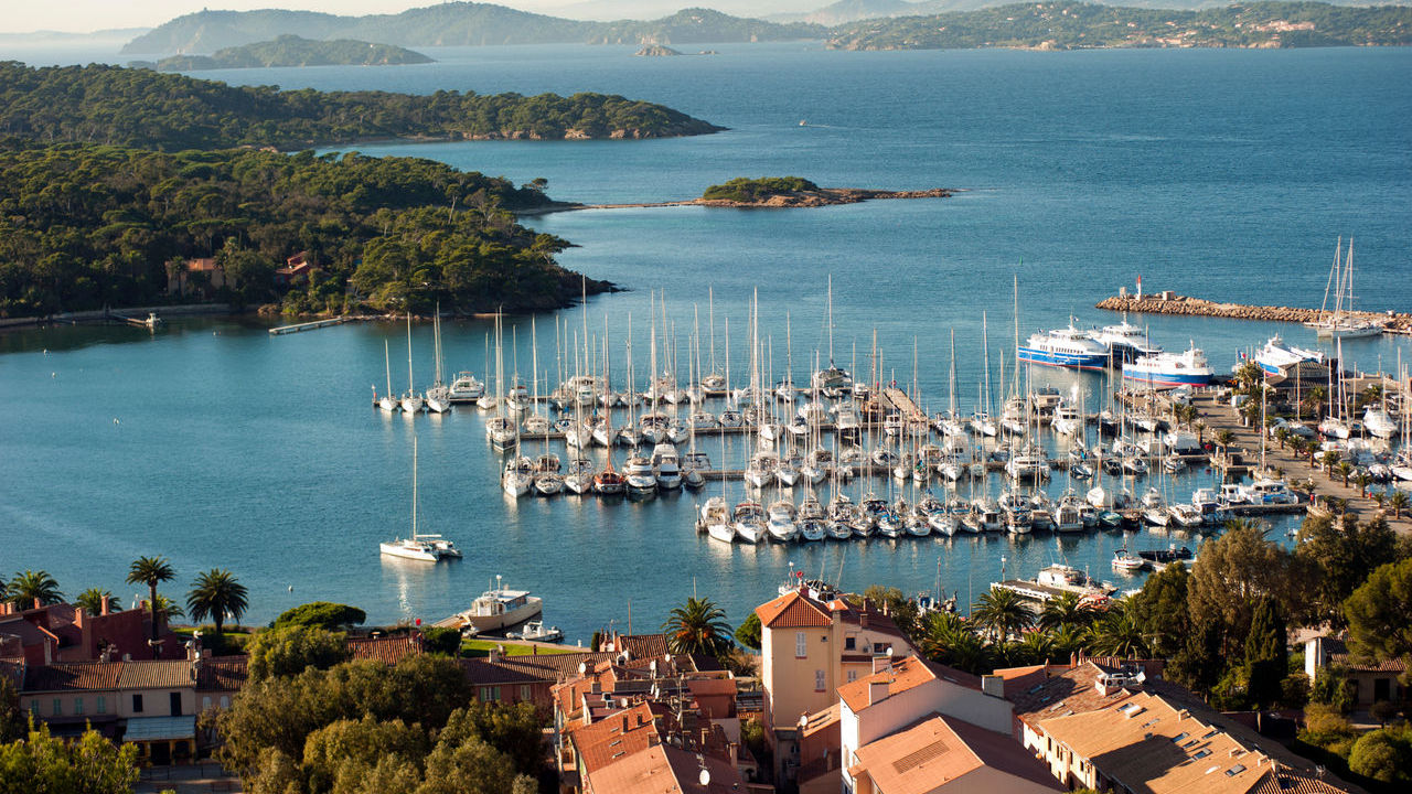 Hyeres marina with boats