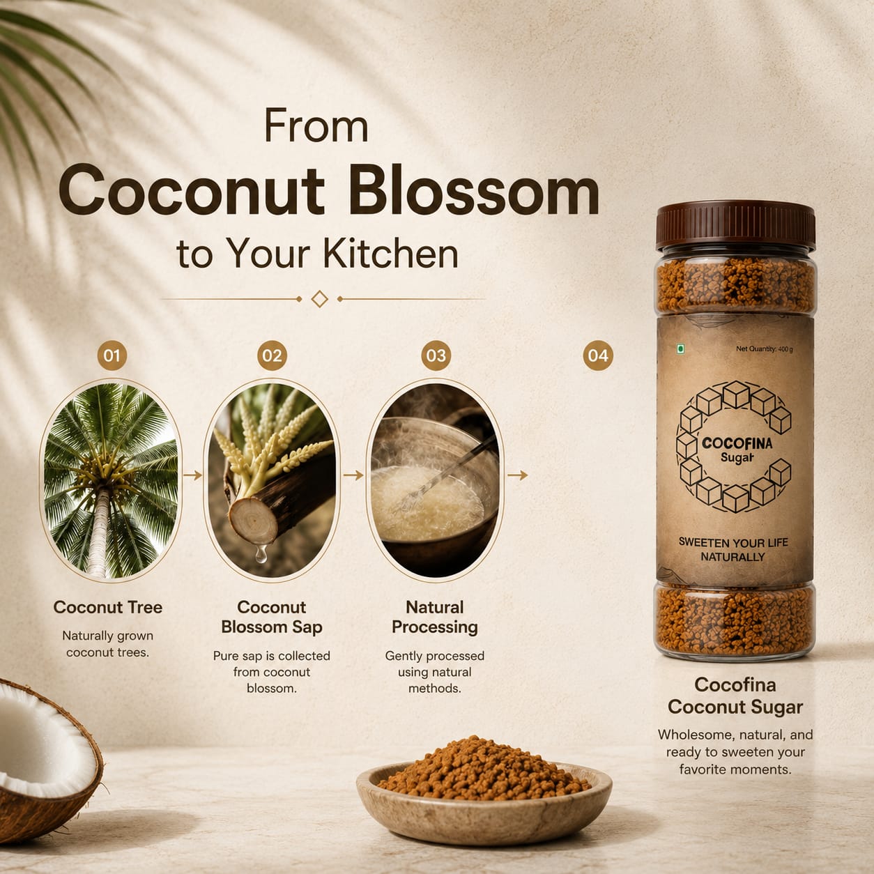 Cocofina Coconut Sugar (250g) 2