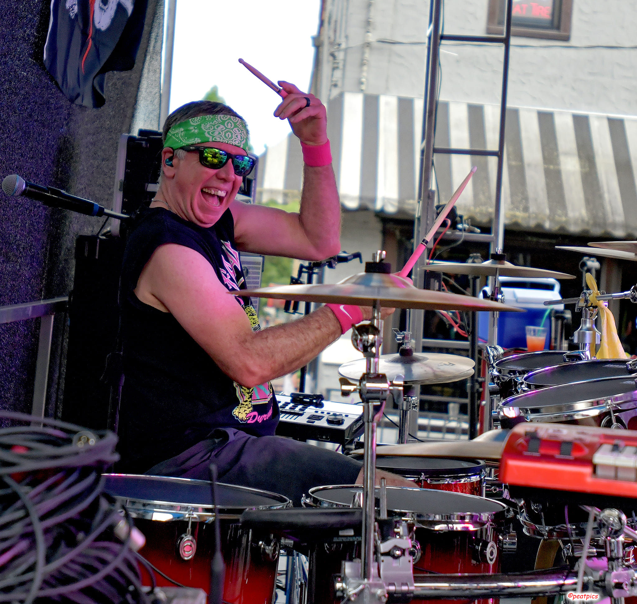 Lew Hanna on drums