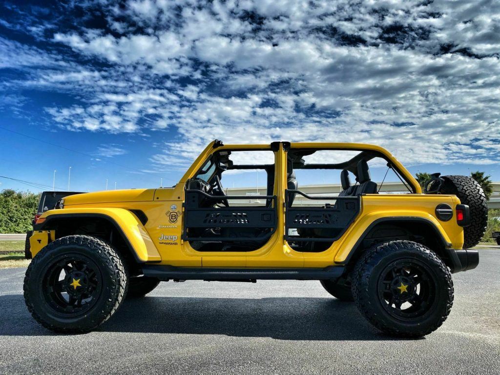 2019 Jeep Wrangler SAHARA Hella Yella Custom Lifted Leather