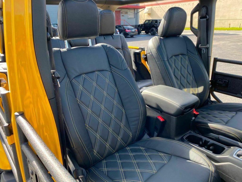 2019 Jeep Wrangler SAHARA Hella Yella Custom Lifted Leather