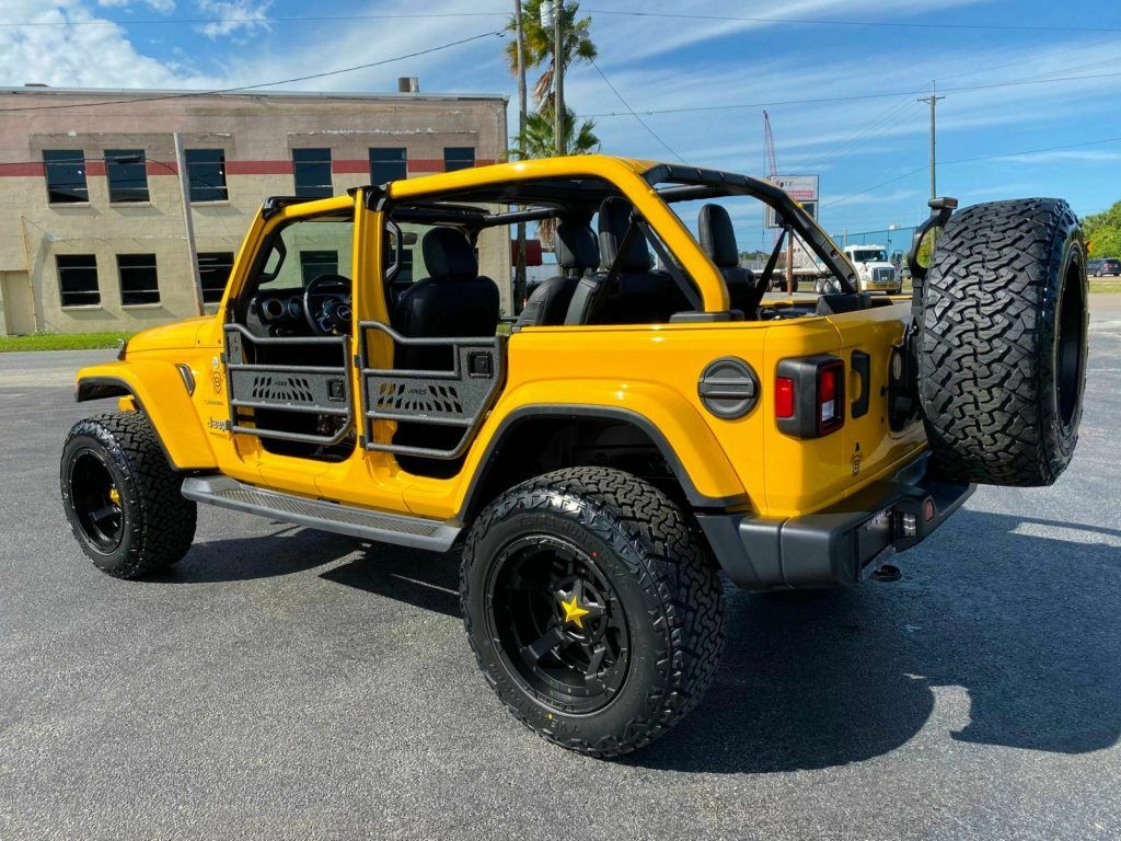 2019 Jeep Wrangler SAHARA Hella Yella Custom Lifted Leather