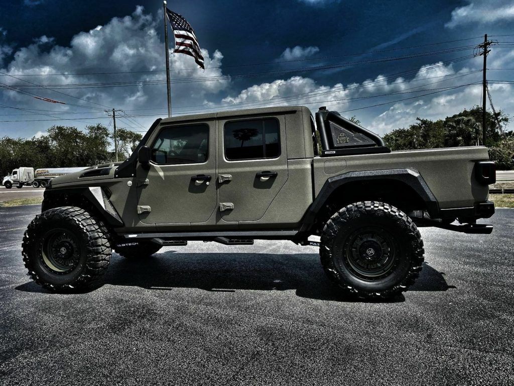 2020 Jeep Wrangler Gladiator 7″ LONG ARM 40″s FAB FOUR BLACK