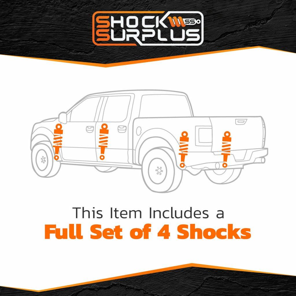 Rancho Rs9000xl Adj Shocks Set for 07-18 Jeep Wrangler JK 4WD W/5-6″ lift