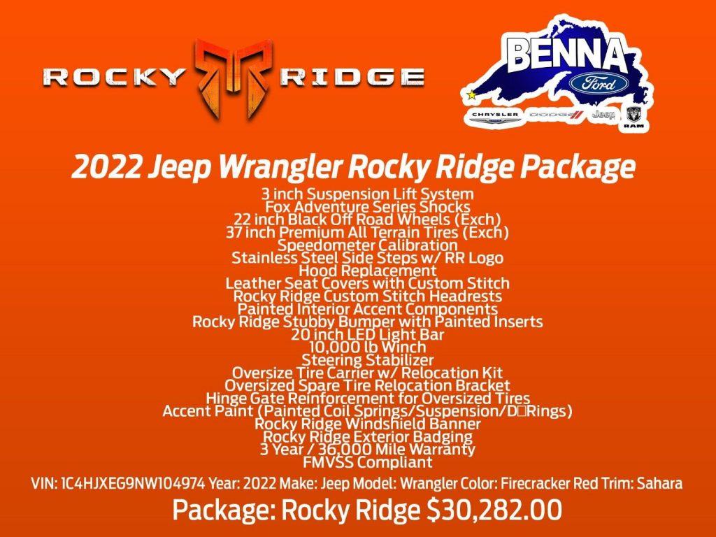 2022 Jeep Wrangler Rocky Ridge Package