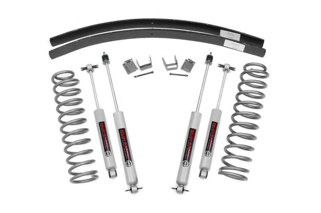 Rough Country 3″ Lift Kit w/N3 Shocks for 1984-2001 Jeep XJ Cherokee 670N2
