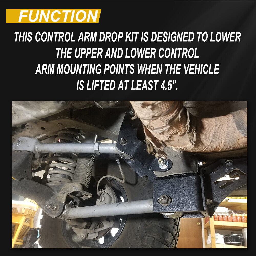 Front Control Arm Drop Relocation Kit For 1984-2001 Jeep Cherokee XJ 4.5″up lift
