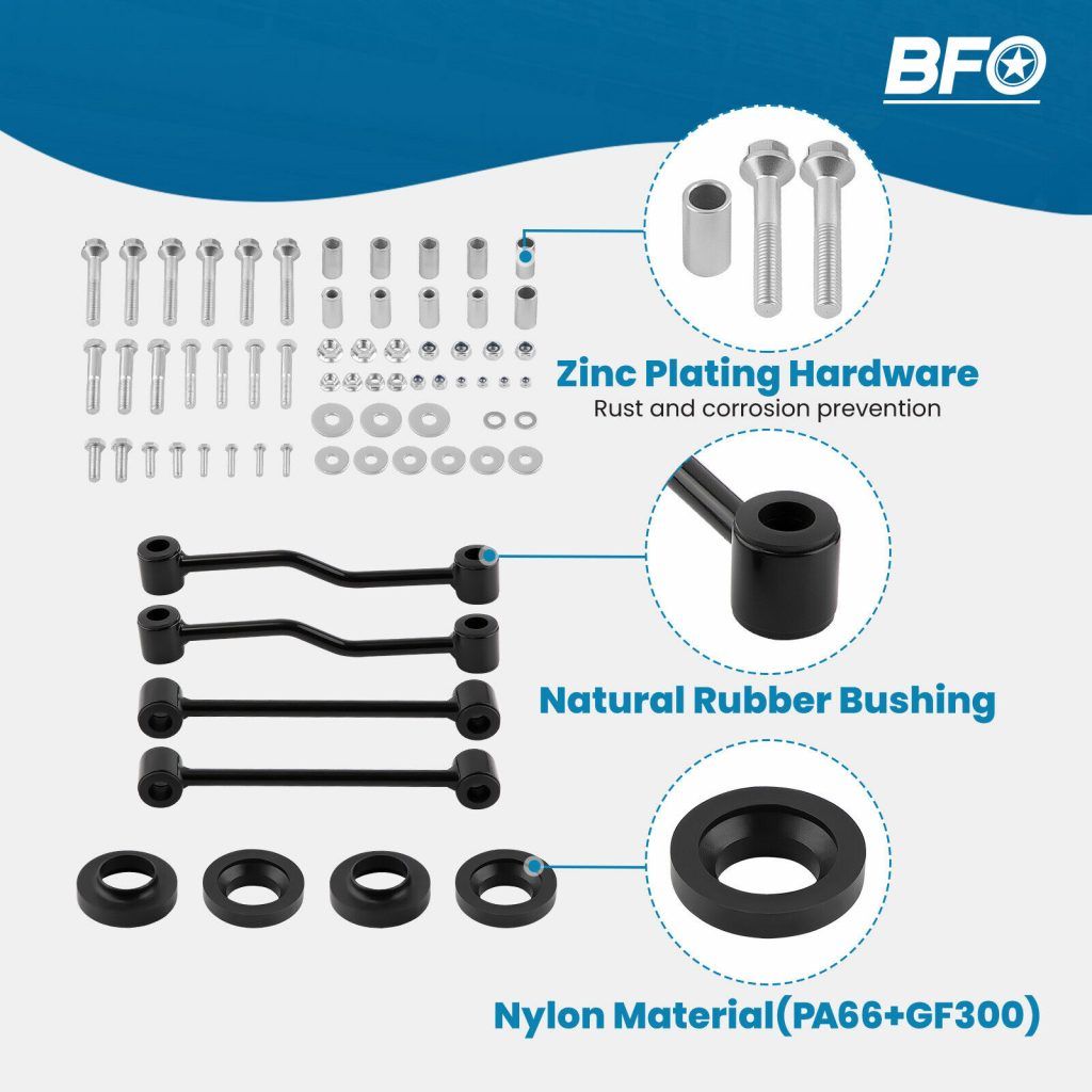 BFO 3.25″ Lift Kit for Jeep Wrangler TJ 1997-2002 w/ 6-Cyl Engine