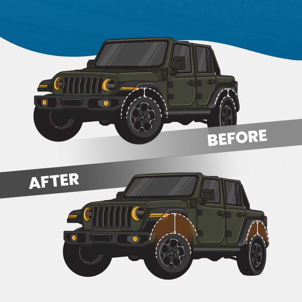 BFO 3.25″ Lift Kit for Jeep Wrangler TJ 1997-2002 w/ 6-Cyl Engine