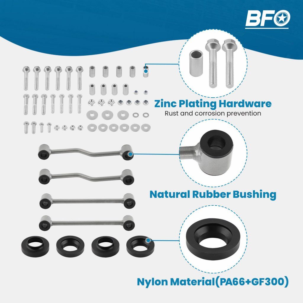 BFO 3.25″ Lift Kit for Jeep Wrangler TJ 1997-2002 w/ 4-Cyl Engine