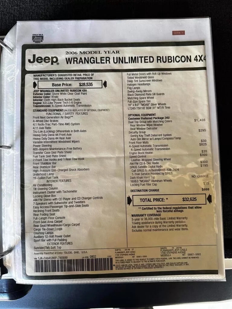 2006 Jeep Wrangler Unlimited Rubicon