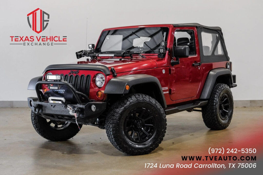 2012 Jeep Wrangler Sport 4X4 6-Speed ,lifted,soft ToP, BLK WHLS 78K