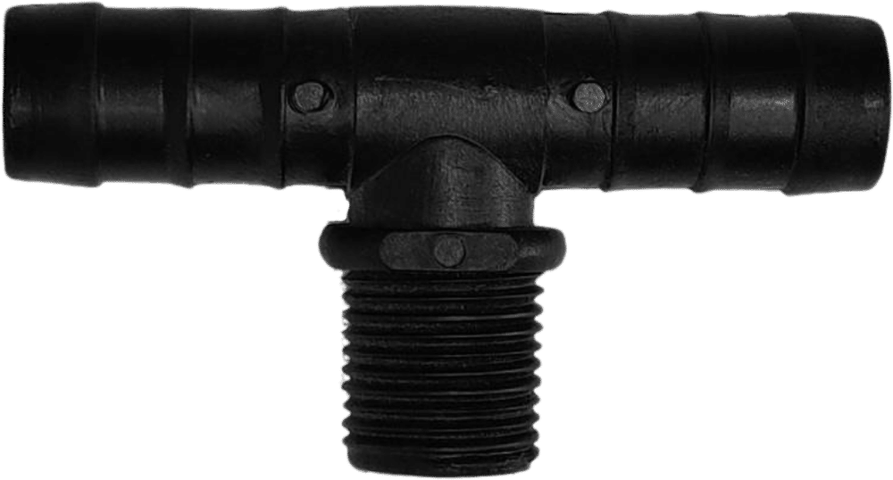 PEJ23 สามทางเกลียวนอก 20x1/2x20 mm ดำ