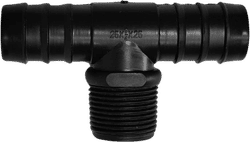 PEJ25 สามทางเกลียวนอก 25x3/4x25 mm ดำ