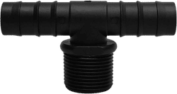 PEJ24 สามทางเกลียวนอก 20x3/4x20 mm ดำ