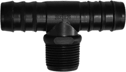 PEJ16 สามทางเกลียวนอก 25x1/2x25 mm ดำ