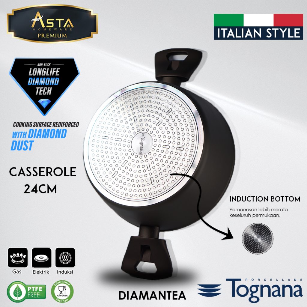 Tognana casserole with induction bottom
