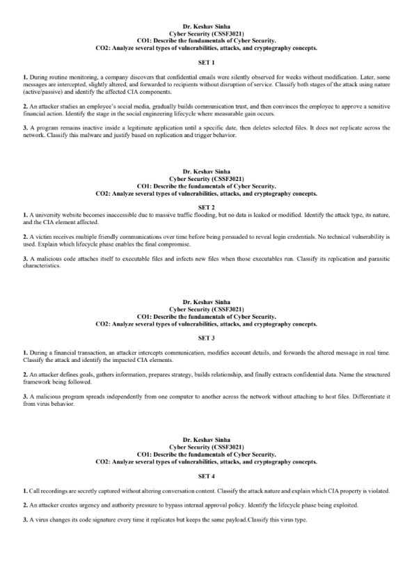 Tutorial Sheet[Unit 2]