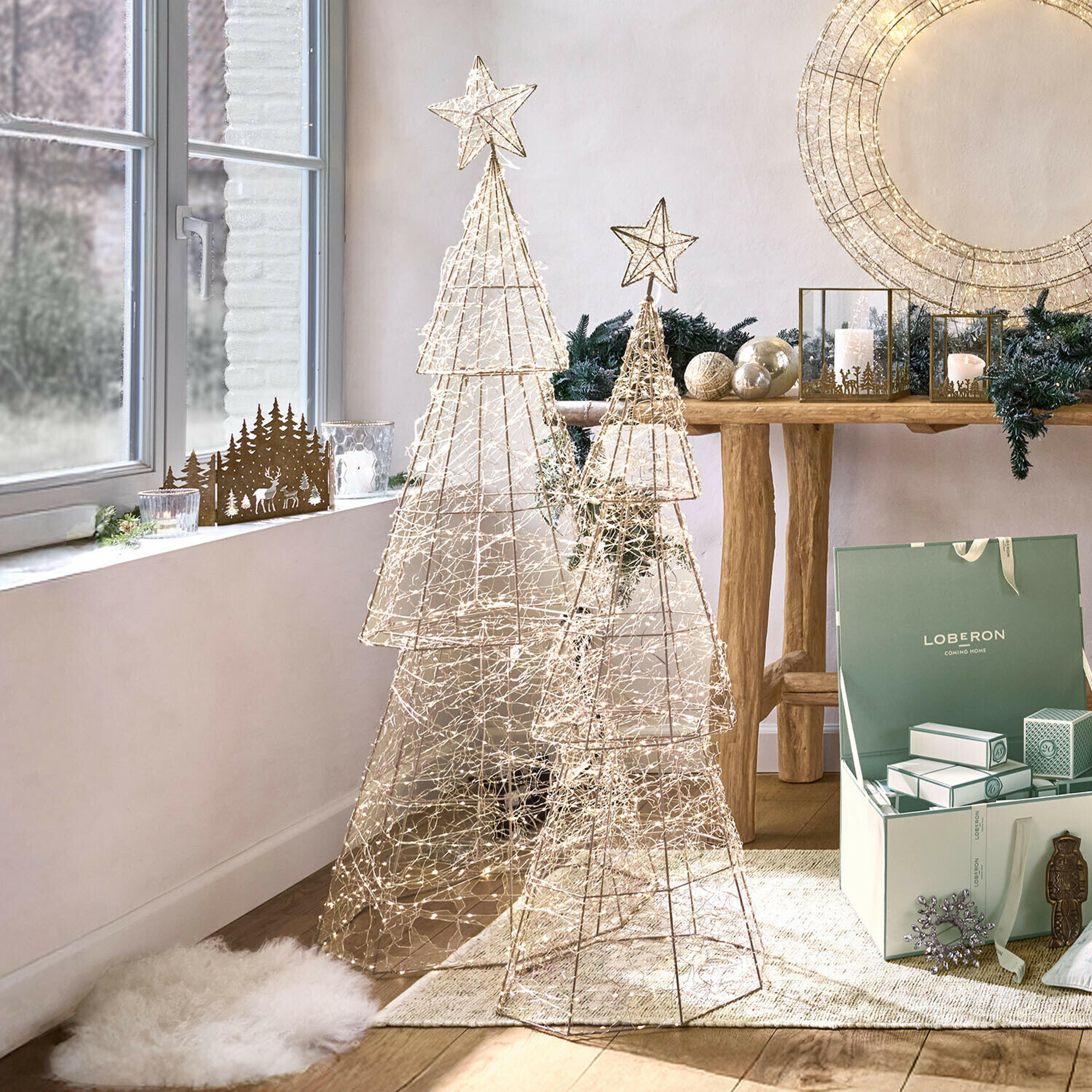 Lot de 2 sapins LED Chantorin