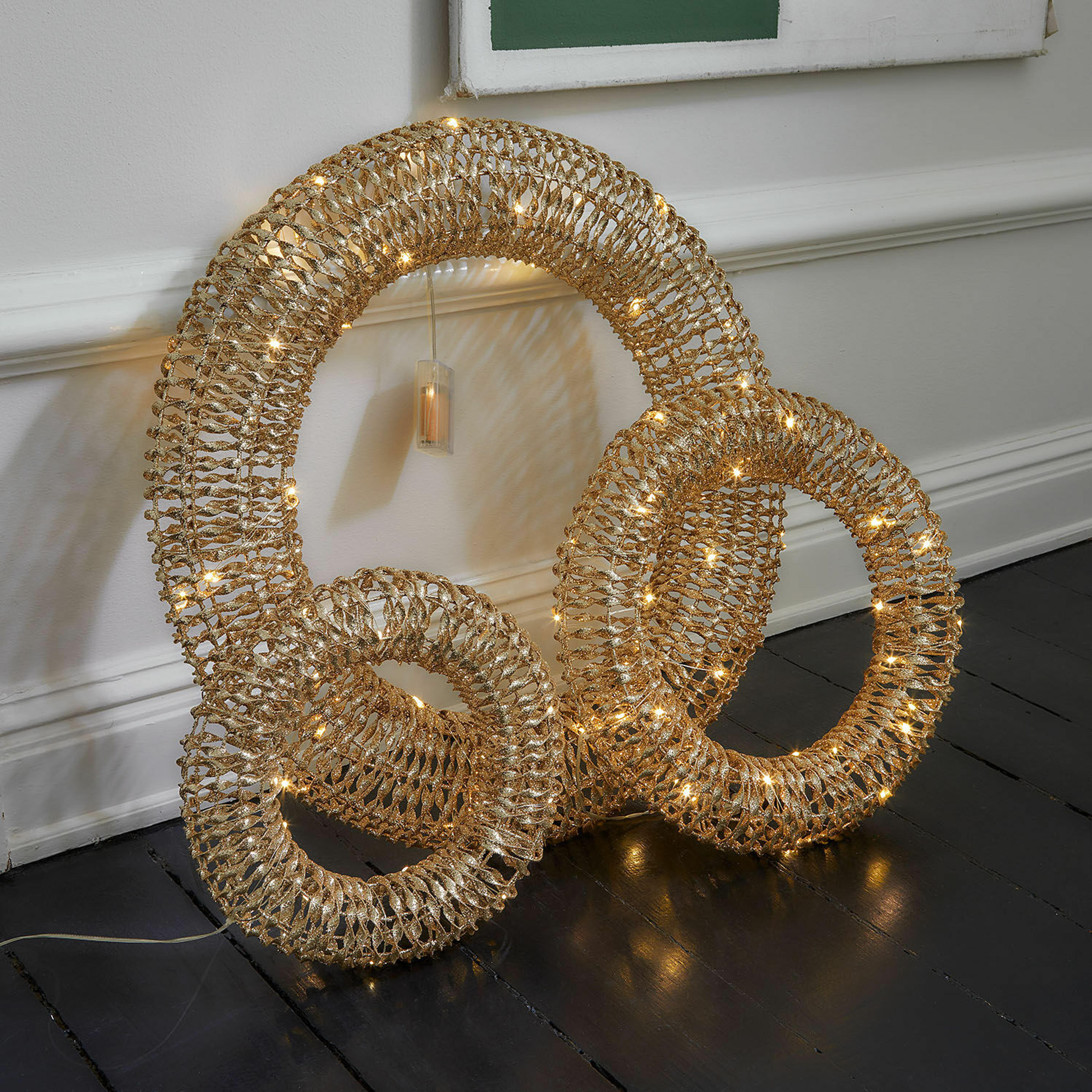Lot de 3 couronnes à LED Antorino