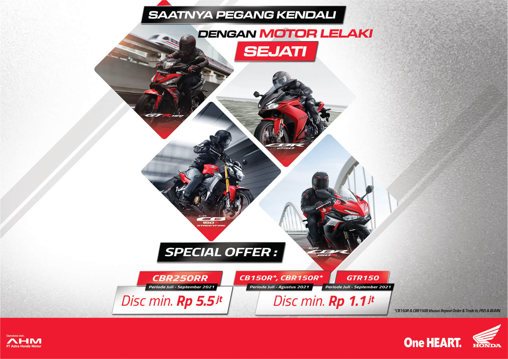 Program Sales Motor Sport Honda Periode Juli September 2021