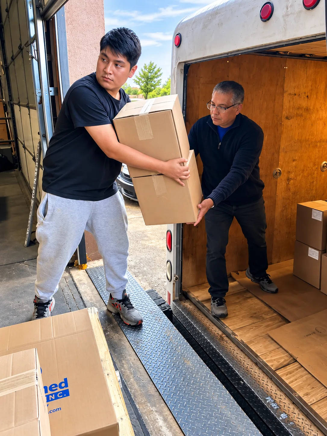 Box by box, we load at the dock so nothing gets left behind.