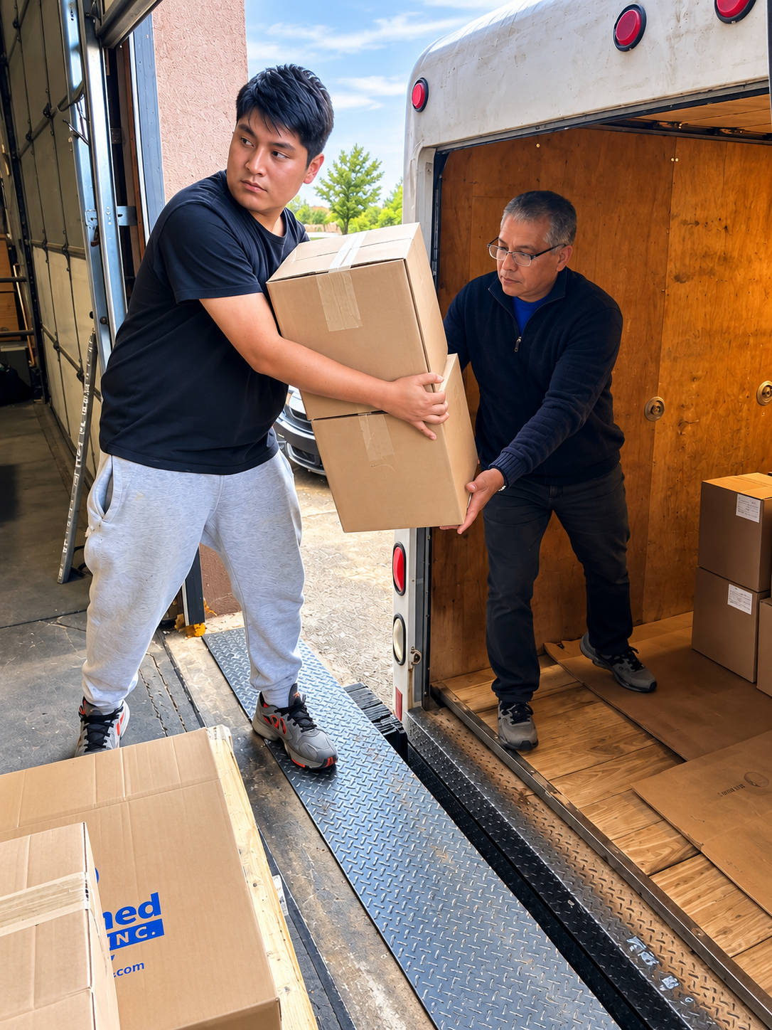 Box by box, we load at the dock so nothing gets left behind.