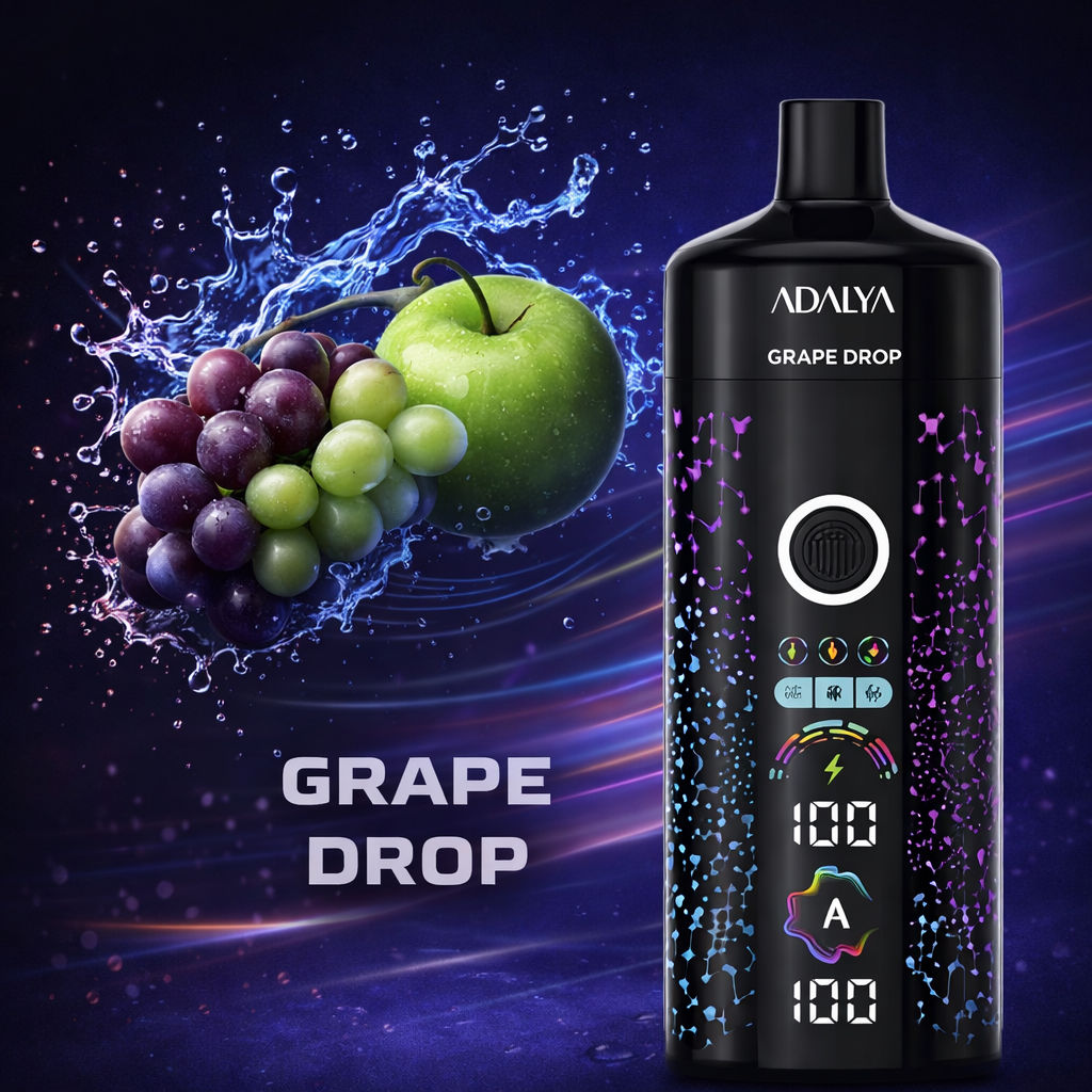Adalya Grape Drop 8K Disposable Vape – 8000 Puffs