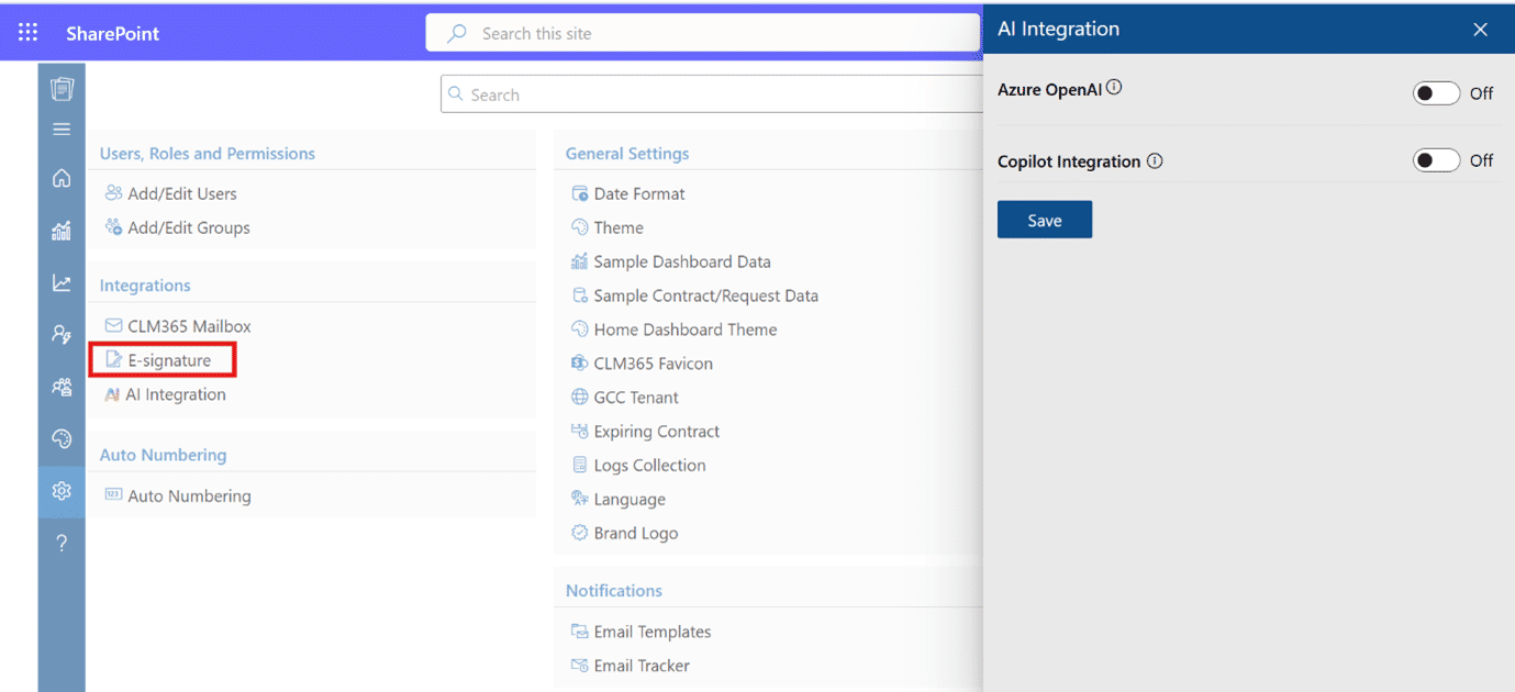Microsoft 365 contract management
