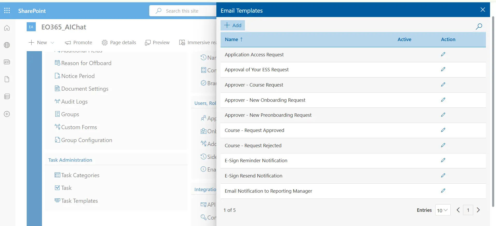 Onboarding Email for new employee