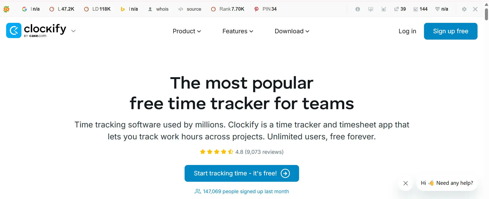 Time tracking software