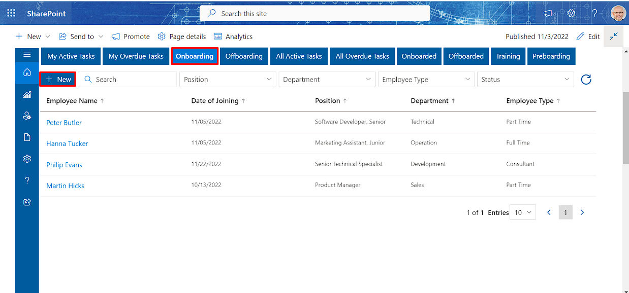 Microsoft Employee Onboarding