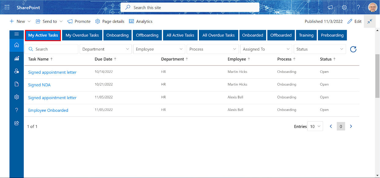 Microsoft Employee Onboarding