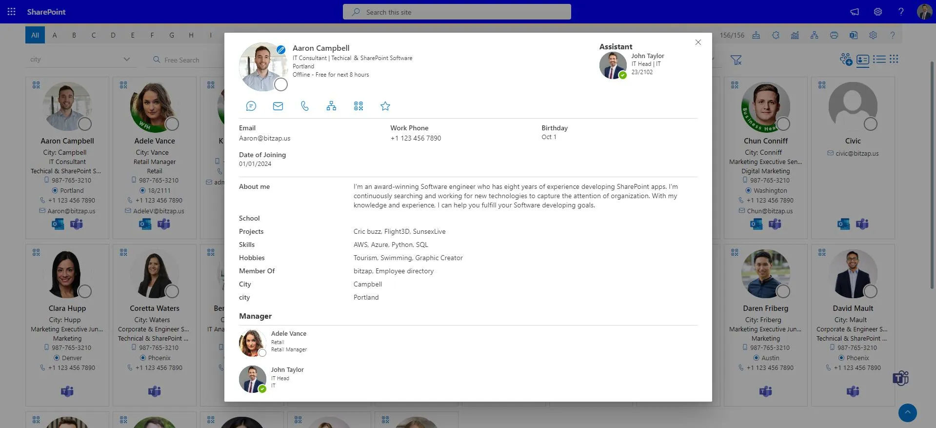 employee profile