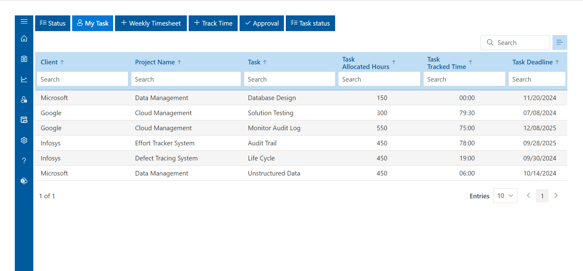 timesheets for work