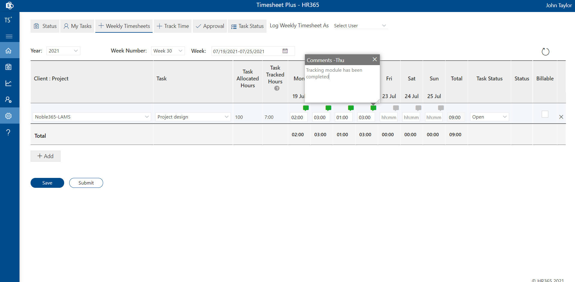 sharepoint daily time tracking app